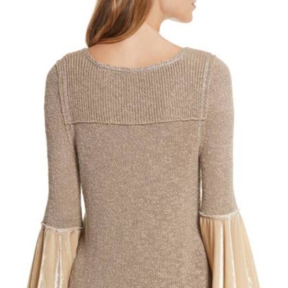 Free people Celestial sweater Tunic top Gold beige - Picture 4 of 6